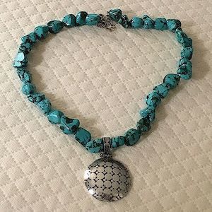 EXEX Claudia Agudelo Turquoise Sterling Silver Statement Necklace